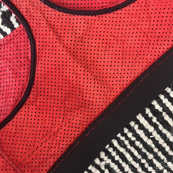 Red Leather Racerback Bra Top - Picture 5 of 5